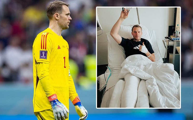 Manuel Neuer từng trải qua chấn thương nặng ở chân năm 2017 và 2023